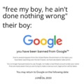 Banned from Google