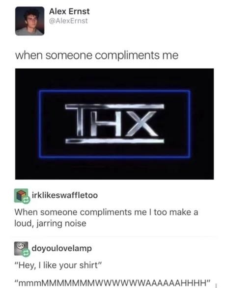 Compliment received. System panic initiated - meme