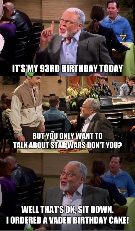 Vader birthday cake - meme