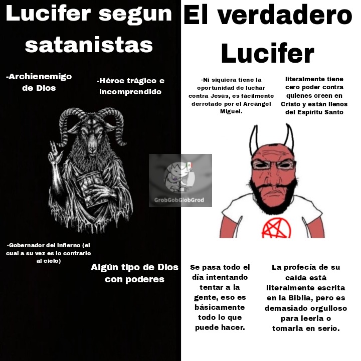 En esta cuenta odiamos a los Satanistas//Lucifer - meme