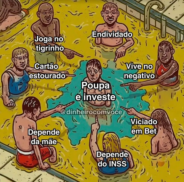 As vezes estão rindo de você por que vc só anda quebrado após investir tudo no bostil - meme