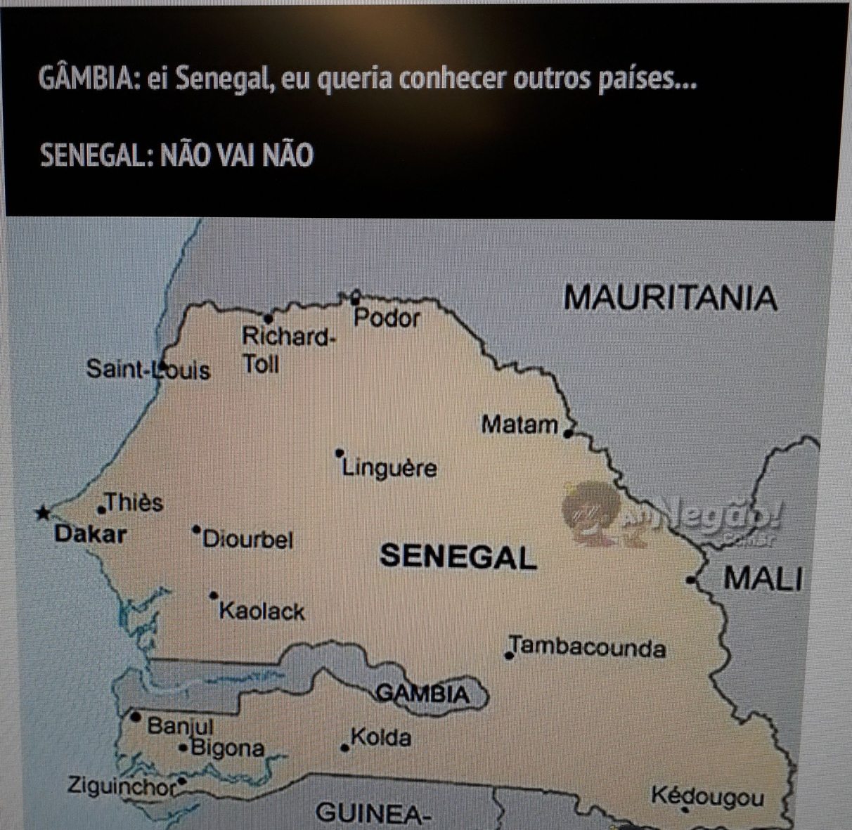 Não seja um Senegal - meme