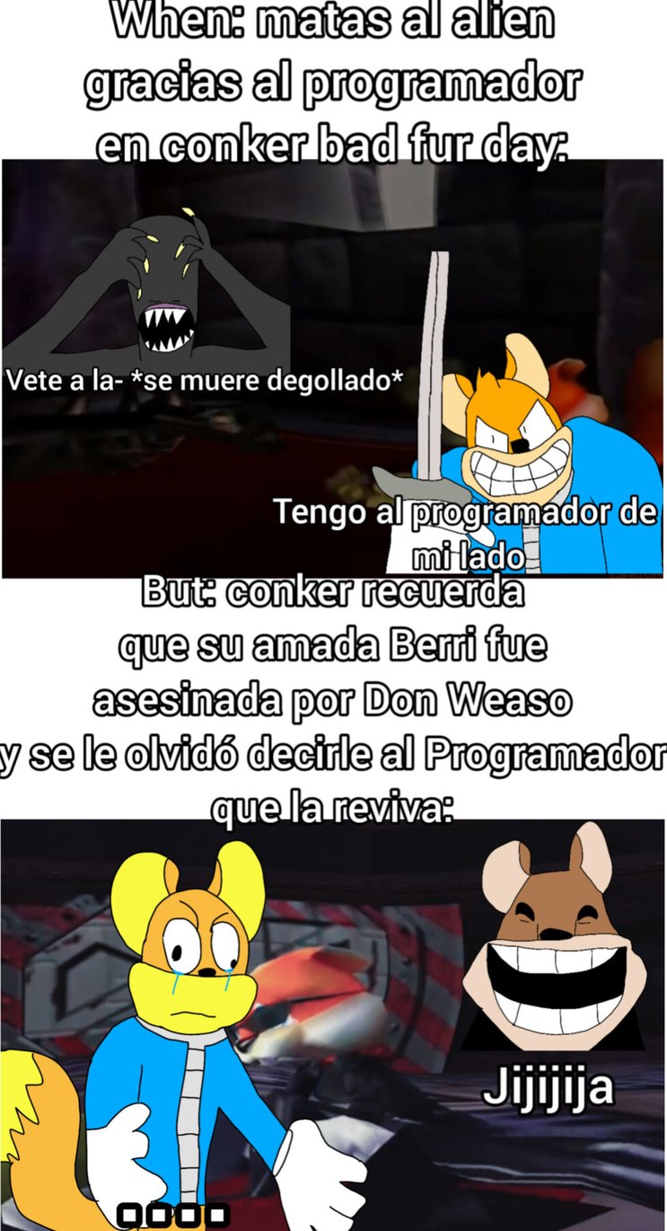 Momazos conker bad fur day - meme