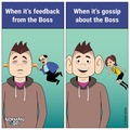 Feedback From Boss vs Gossip About the Boss
