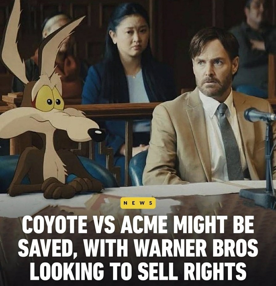 Coyote vs. Acme is *almost* saved. Warner Bros is on the hunt for a buyer, though - meme