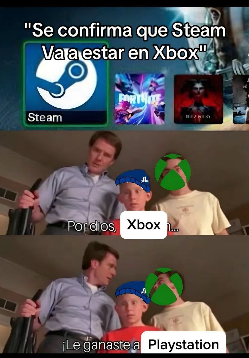 Steam en Xbox? Le ganaste a Playstation - meme