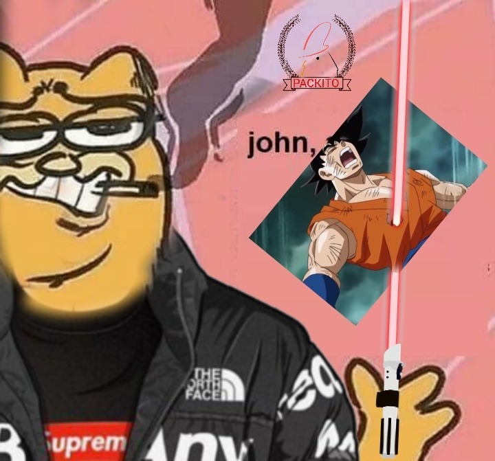 John, conseguí el drip y mate a goku - meme