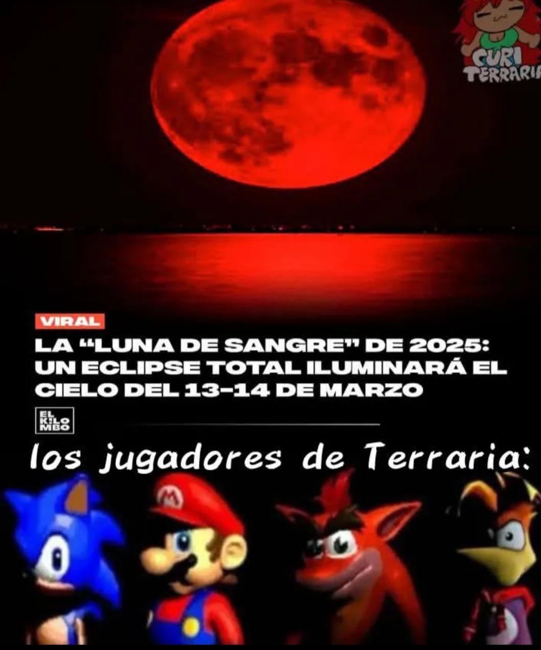 Meme de la luna de sangre de 2025