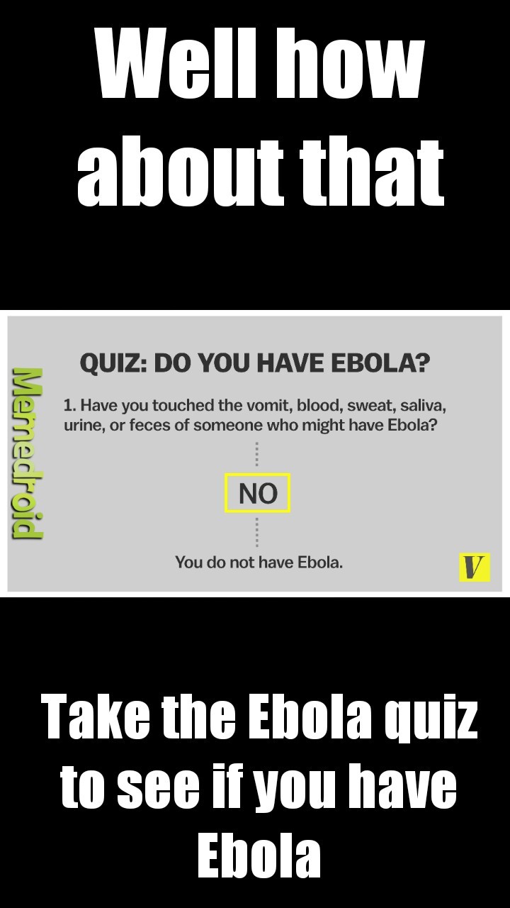 Ebola quiz - meme