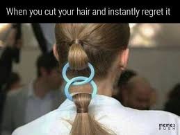 Hair cut regrets - meme
