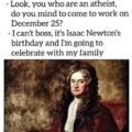 Newton's birthday meme
