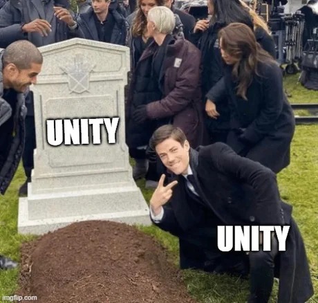 Unity: not stonks - meme