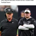 The Raiders are paying Jon Gruden adn Josh McDaniels $80 million to not coach their football team
