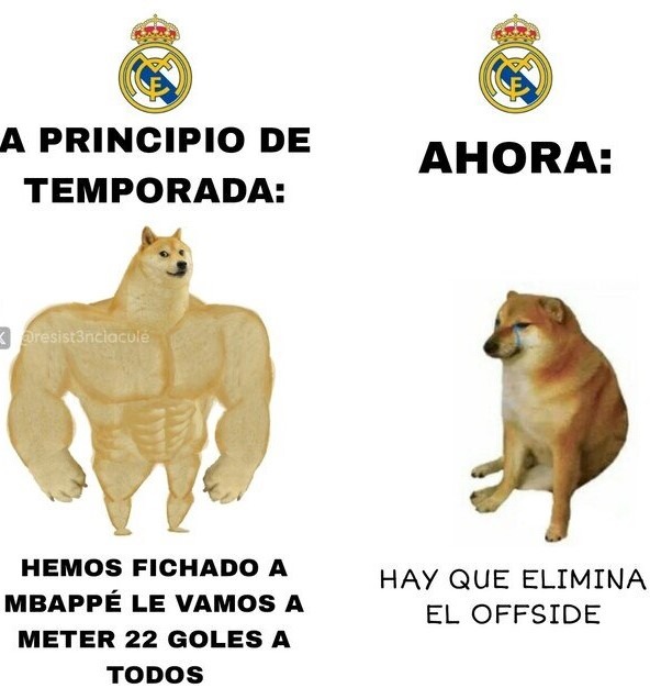 Han nerfeado al Real Madrid - meme