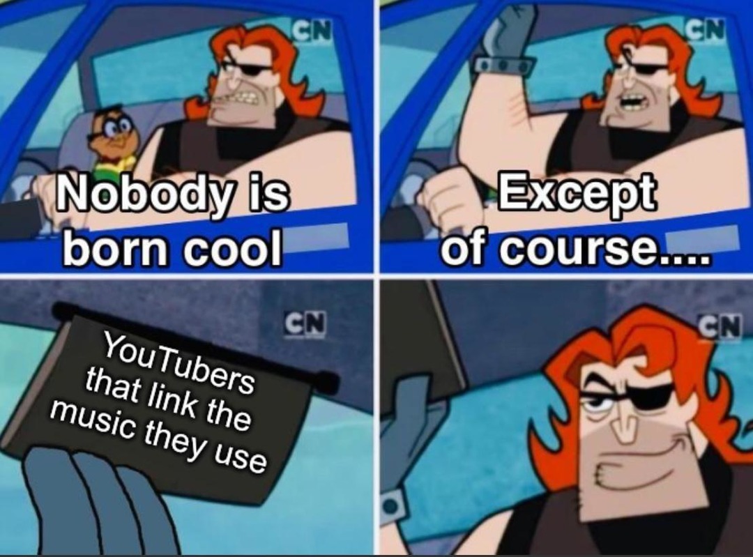 shoutout to the real heroes: YouTubers who actually link the songs - meme