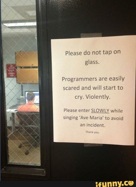 Programmers are scared easily - meme