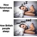 How Americans sleep vs how British sleep