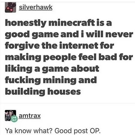 Minecraft is cool - meme
