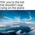POV:You're the crying birthday on the plane