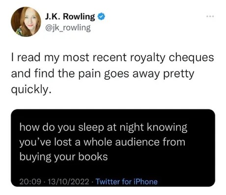 JK Rowling based everyday - meme