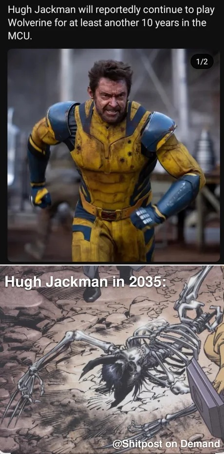 Hugh Jackman will be Wolverine forever - meme