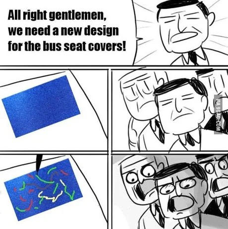 Bus seat covers design - meme