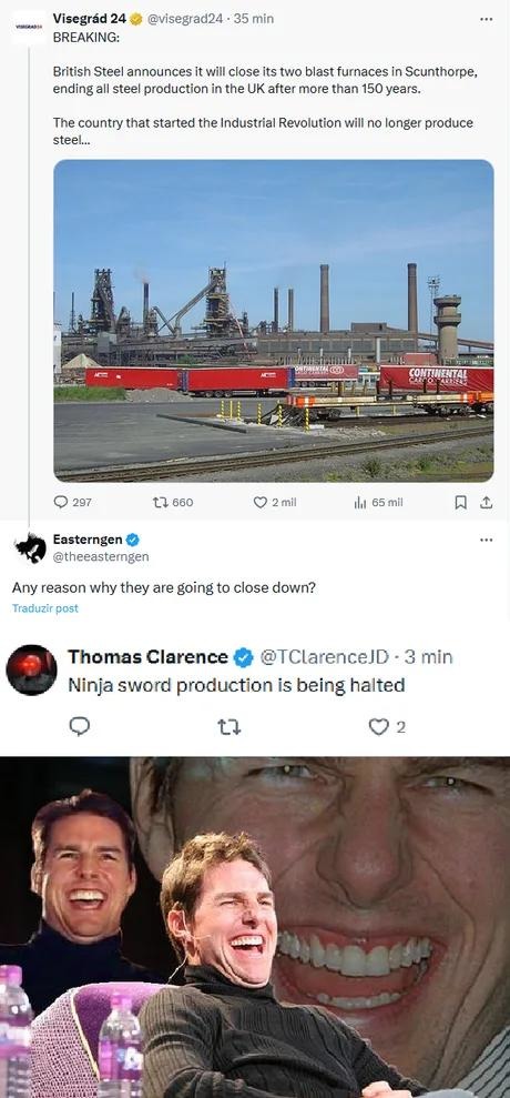 UK out of steel, ninja sword production in danger - meme