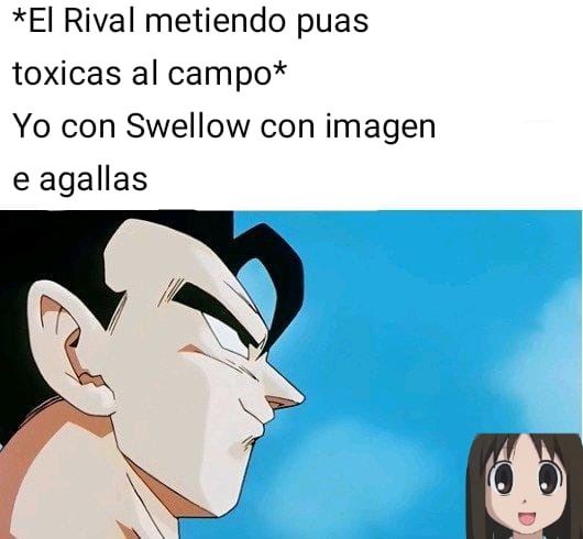 Meme original (PD: para el que no entienda Imagen hace mas daño si el pokemon esta sufriendo un efecto y lo mismo con agallas haciendo muchisimo daño)