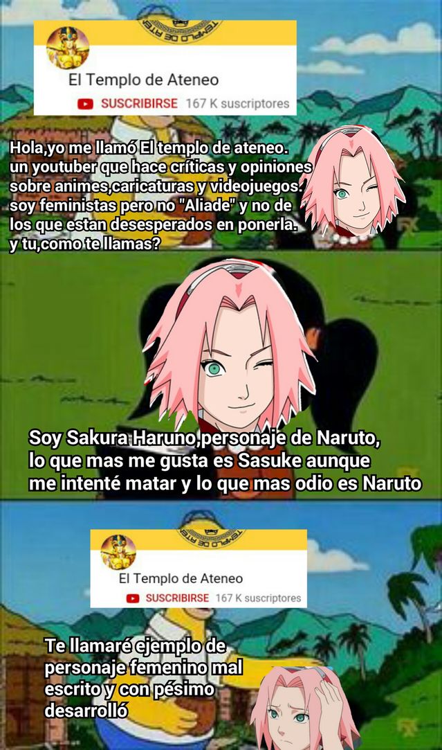 Sakura es un asco de personaje - meme