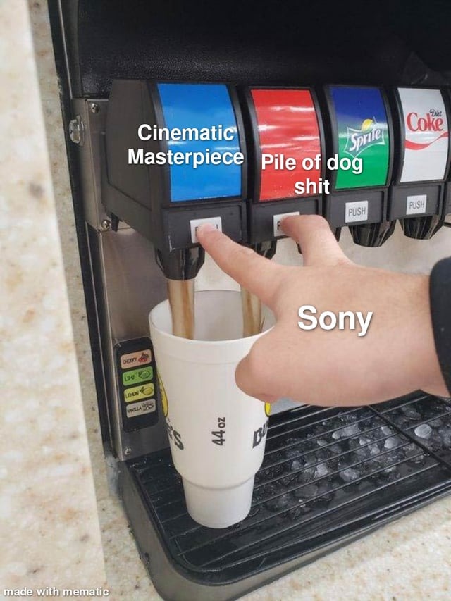 Sony with Morbius and Spiderman - meme