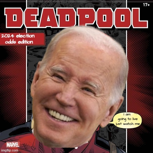 Biden Deadpool Vegas gives him 36% chance of finishing this term - meme