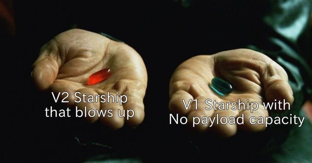 SpaceX starship spacecraft explodes for a second time - meme