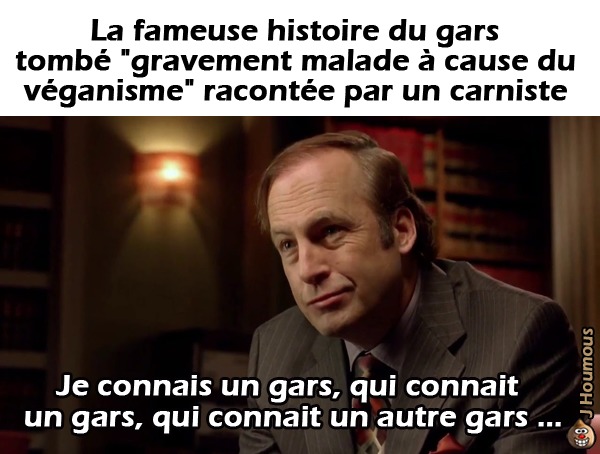 La fameuse histoire du végan ... - meme