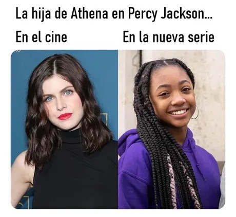 La hija de Athena en Percy Jackson - meme