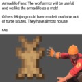 Minecraft armadillo meme