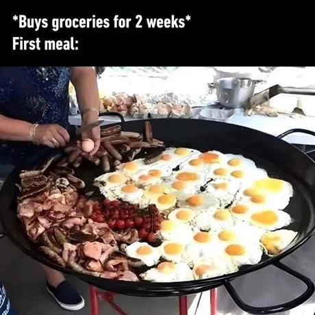Groceries for 2 weeks - meme