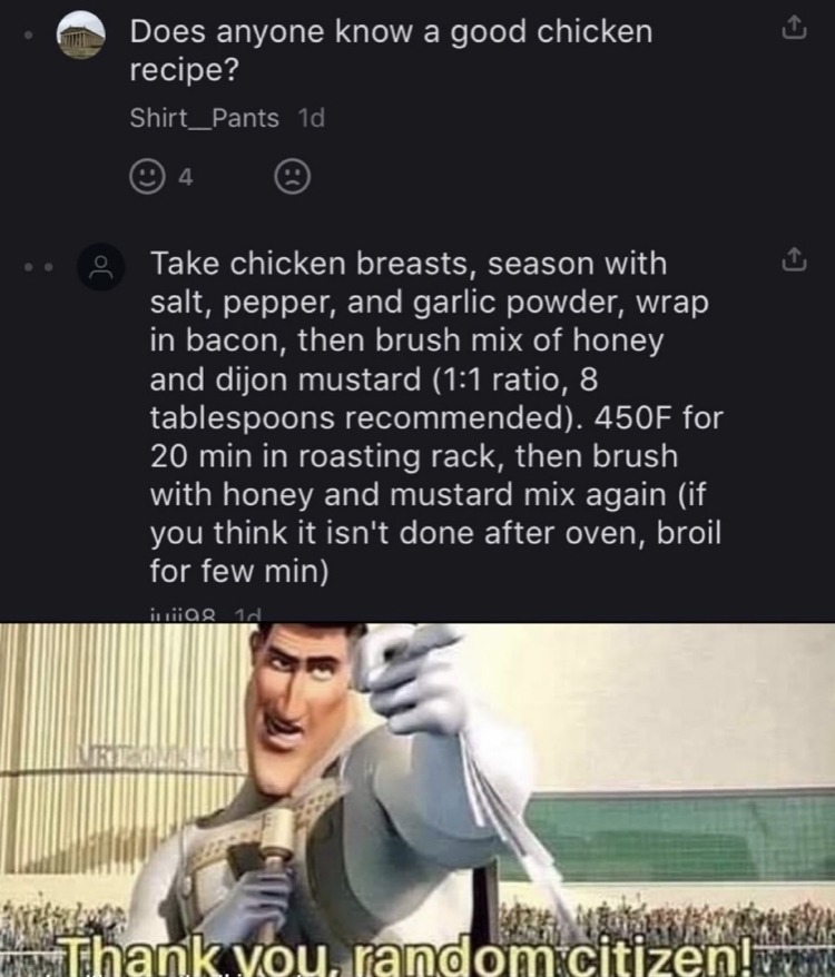 Le chicken recipe - meme