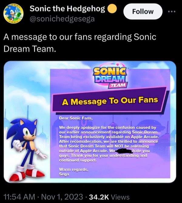 Sonic meme