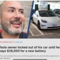 Tesla owner locked out of his car until he pays $26,000 for a new battery