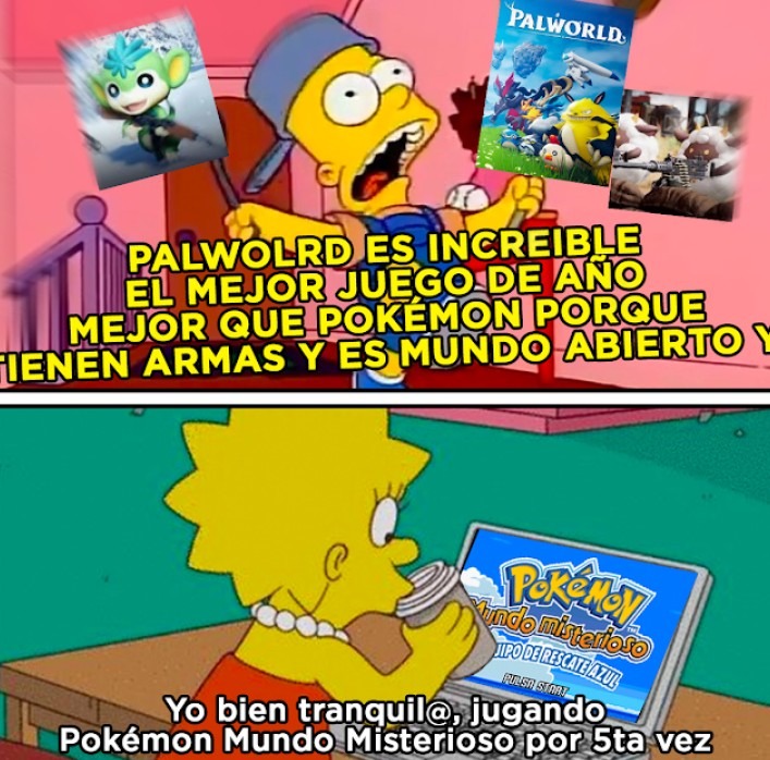 Meme de Palworld, el videojuego copia de Pokemon