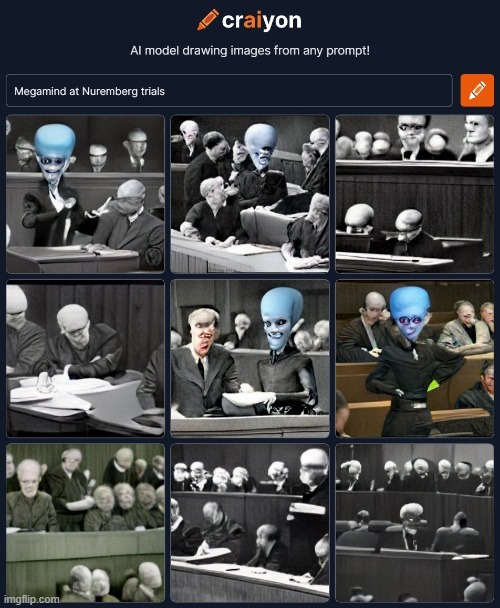 Megamind at Nuremberg trials - meme
