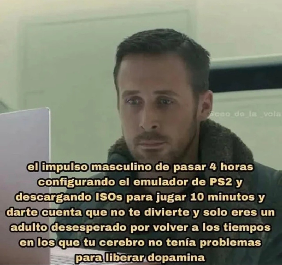 Pasé 4 horas configurando el emulador pa jugar 10 minutos y llorar - meme