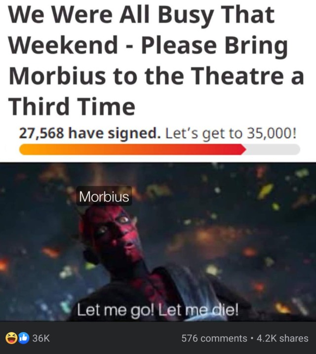 bring morbius back - meme