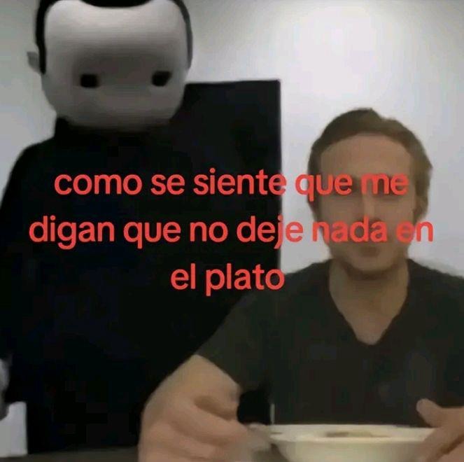 No dejen nada en el plato - meme