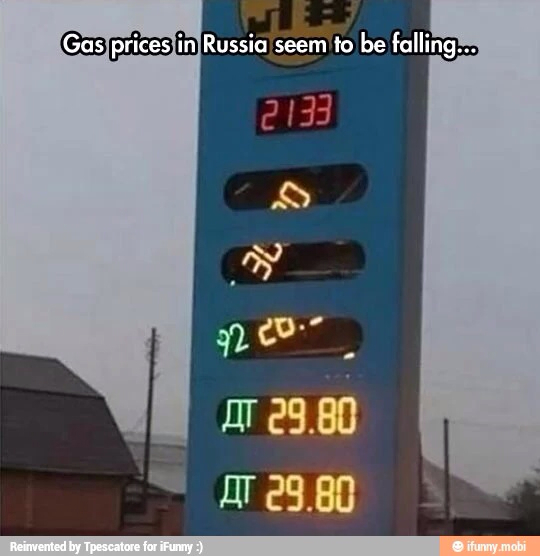 Gas prices are dropping - meme