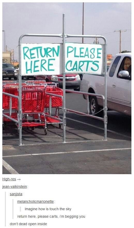 return please here carts.. - meme