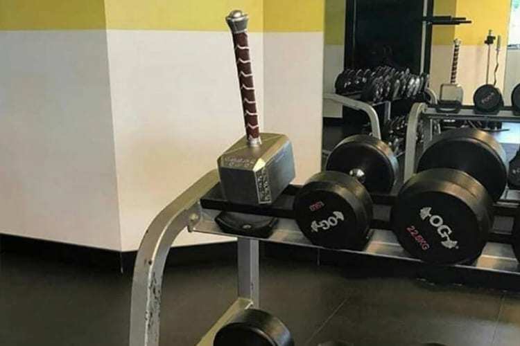 when Thor went to the gym after endgame - meme