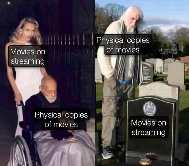 Physical copies of movies - meme