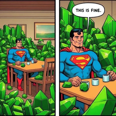 Superman this is fine meme