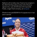 Joey Chestnut banned for signing with a vegan food company